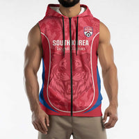 Custom South Korea Football Sleeveless Zip Hoodie 2026 Come On Taegeuk Warriors - Wonder Print Shop