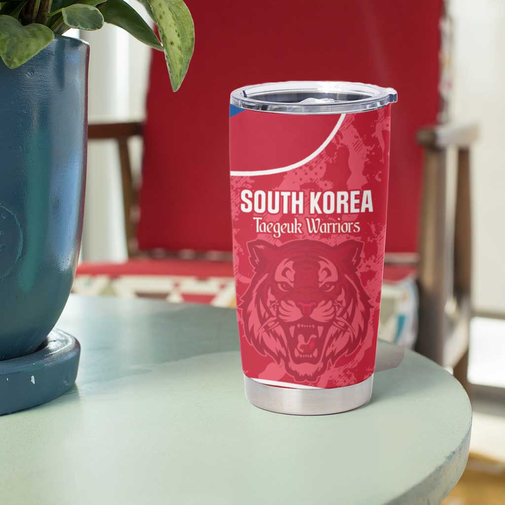 Custom South Korea Football Tumbler Cup 2026 Come On Taegeuk Warriors - Wonder Print Shop