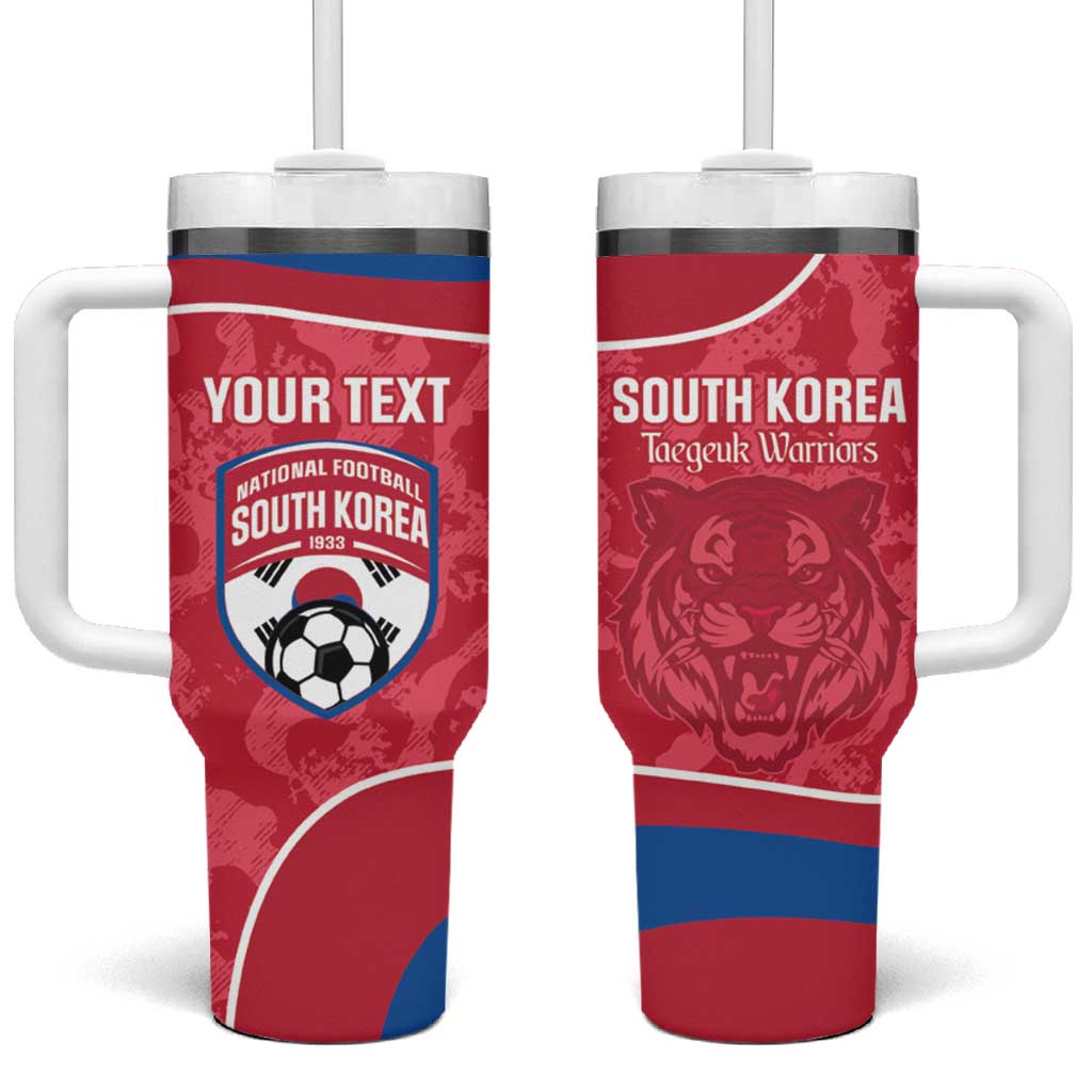 Custom South Korea Football Tumbler With Handle 2026 Come On Taegeuk Warriors - Wonder Print Shop