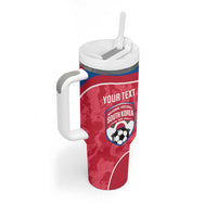 Custom South Korea Football Tumbler With Handle 2026 Come On Taegeuk Warriors - Wonder Print Shop