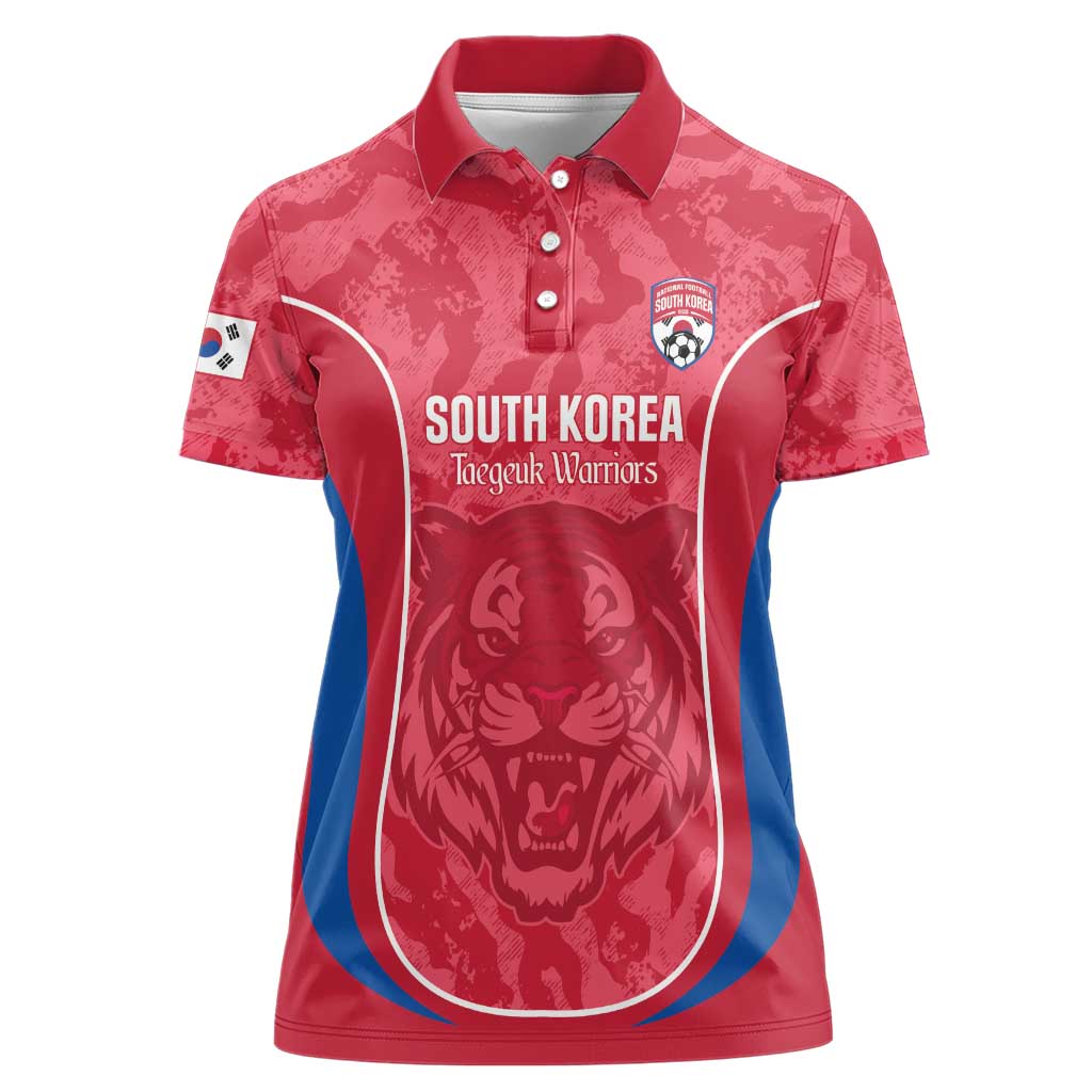 Custom South Korea Football Women Polo Shirt 2026 Come On Taegeuk Warriors - Wonder Print Shop
