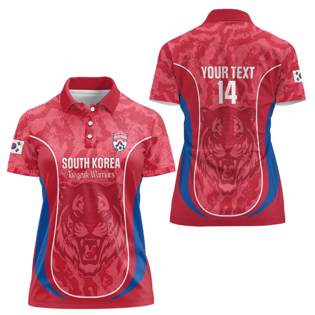 Custom South Korea Football Women Polo Shirt 2026 Come On Taegeuk Warriors - Wonder Print Shop
