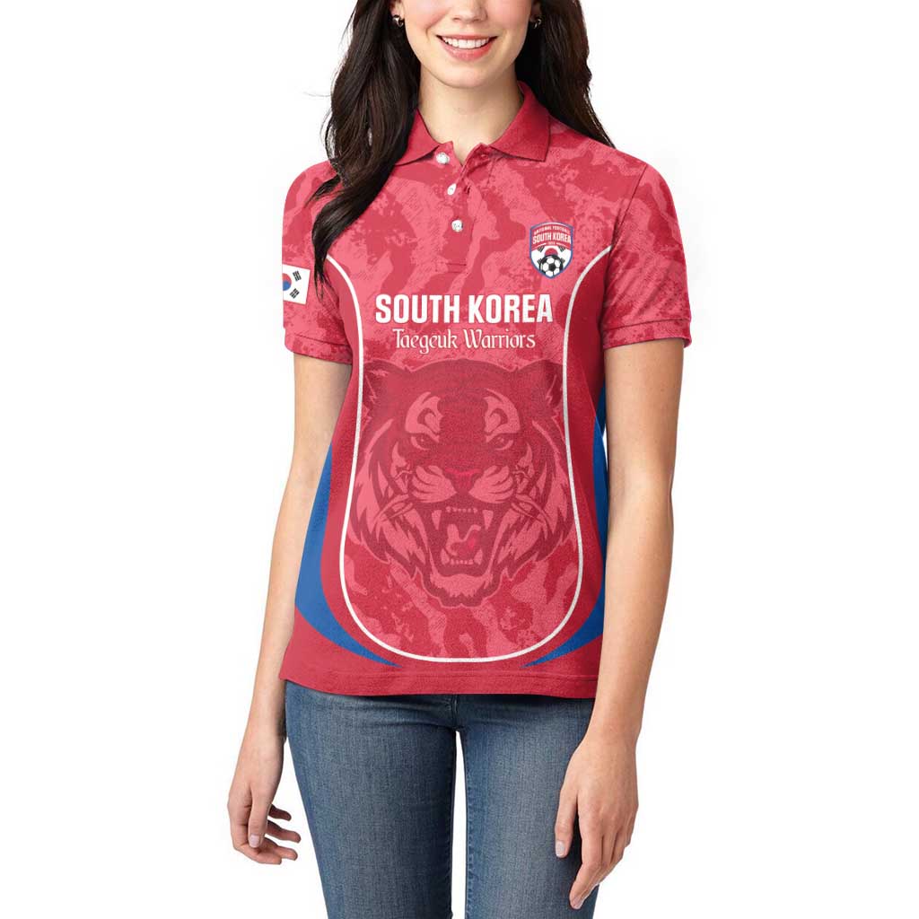 Custom South Korea Football Women Polo Shirt 2026 Come On Taegeuk Warriors - Wonder Print Shop