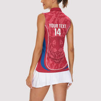 Custom South Korea Football Women Sleeveless Polo Shirt 2026 Come On Taegeuk Warriors - Wonder Print Shop