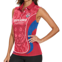 Custom South Korea Football Women Sleeveless Polo Shirt 2026 Come On Taegeuk Warriors - Wonder Print Shop