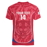 Custom South Korea Football Women V-Neck T-Shirt 2026 Come On Taegeuk Warriors - Wonder Print Shop