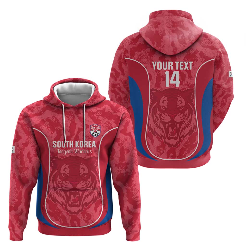 Custom South Korea Football Zip Hoodie 2026 Come On Taegeuk Warriors - Wonder Print Shop