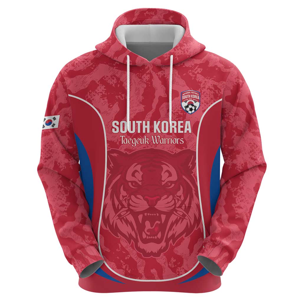 Custom South Korea Football Zip Hoodie 2026 Come On Taegeuk Warriors - Wonder Print Shop