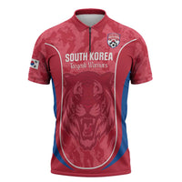 Custom South Korea Football Zipper Polo Shirt 2026 Come On Taegeuk Warriors - Wonder Print Shop