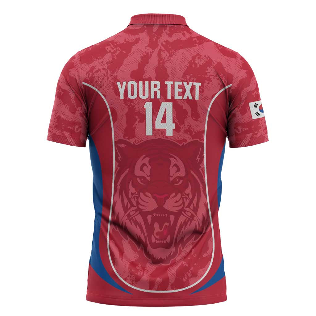 Custom South Korea Football Zipper Polo Shirt 2026 Come On Taegeuk Warriors - Wonder Print Shop
