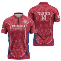 Custom South Korea Football Zipper Polo Shirt 2026 Come On Taegeuk Warriors - Wonder Print Shop