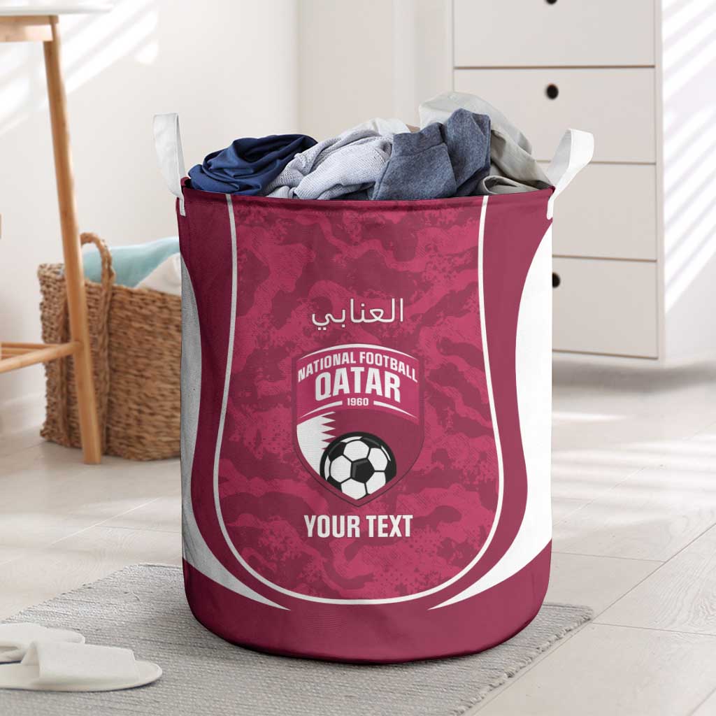 Custom Qatar Football Laundry Basket 2026 Come On The Maroons - Wonder Print Shop