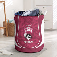 Custom Qatar Football Laundry Basket 2026 Come On The Maroons - Wonder Print Shop
