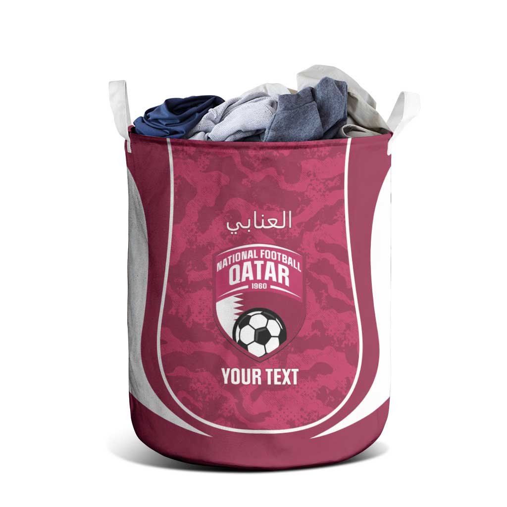 Custom Qatar Football Laundry Basket 2026 Come On The Maroons - Wonder Print Shop