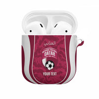 Custom Qatar Football AirPods Case 2026 Come On The Maroons - Wonder Print Shop