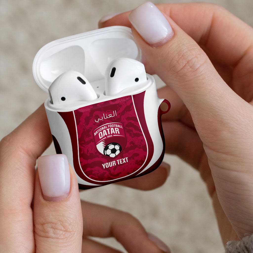 Custom Qatar Football AirPods Case 2026 Come On The Maroons - Wonder Print Shop