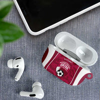 Custom Qatar Football AirPods Case 2026 Come On The Maroons - Wonder Print Shop