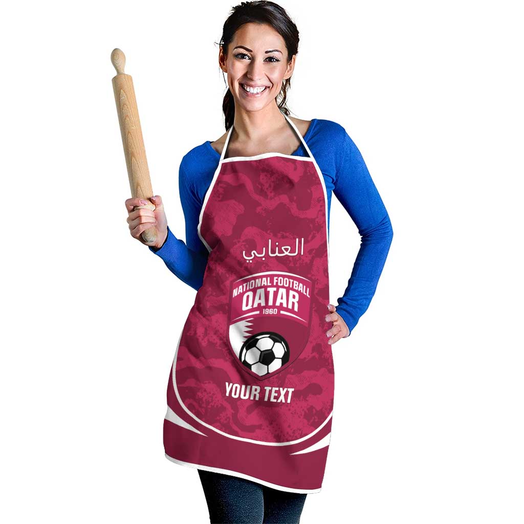 Custom Qatar Football Apron 2026 Come On The Maroons - Wonder Print Shop
