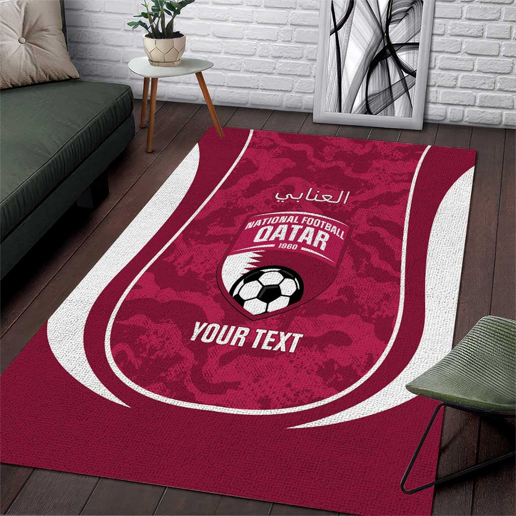 Custom Qatar Football Area Rug 2026 Come On The Maroons - Wonder Print Shop