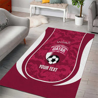 Custom Qatar Football Area Rug 2026 Come On The Maroons - Wonder Print Shop