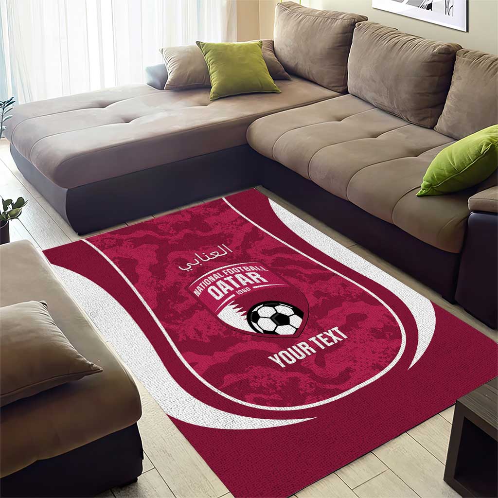 Custom Qatar Football Area Rug 2026 Come On The Maroons - Wonder Print Shop
