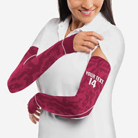 Custom Qatar Football Arm Sleeves 2026 Come On The Maroons - Wonder Print Shop