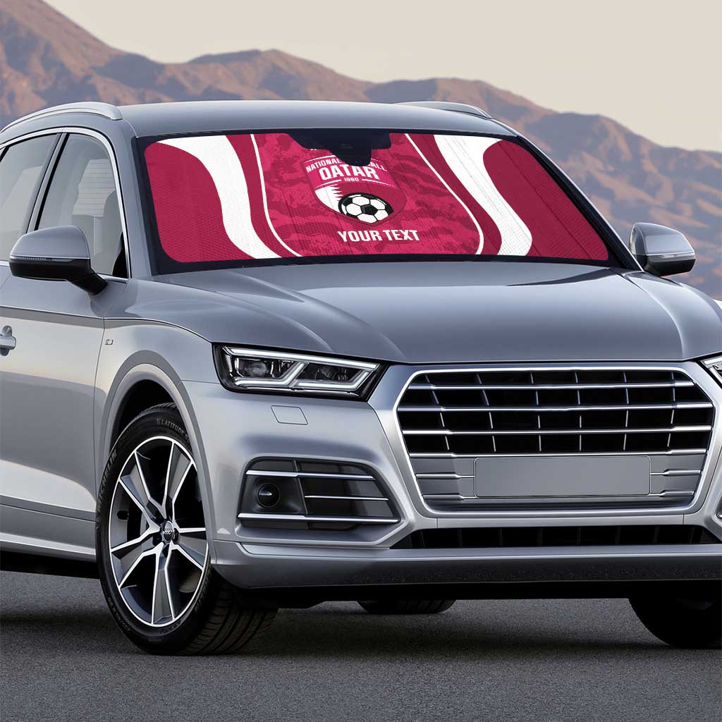 Custom Qatar Football Auto Sun Shade 2026 Come On The Maroons - Wonder Print Shop