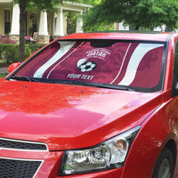 Custom Qatar Football Auto Sun Shade 2026 Come On The Maroons - Wonder Print Shop