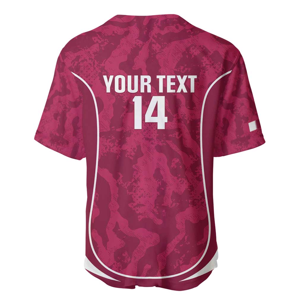 Custom Qatar Football Baseball Jersey 2026 Come On The Maroons - Wonder Print Shop