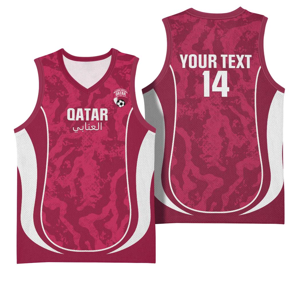 Custom Qatar Football Basketball Jersey 2026 Come On The Maroons - Wonder Print Shop