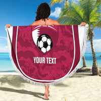 Custom Qatar Football Beach Blanket 2026 Come On The Maroons - Wonder Print Shop