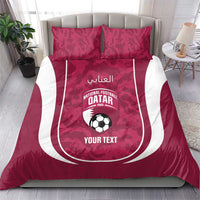 Custom Qatar Football Bedding Set 2026 Come On The Maroons - Wonder Print Shop