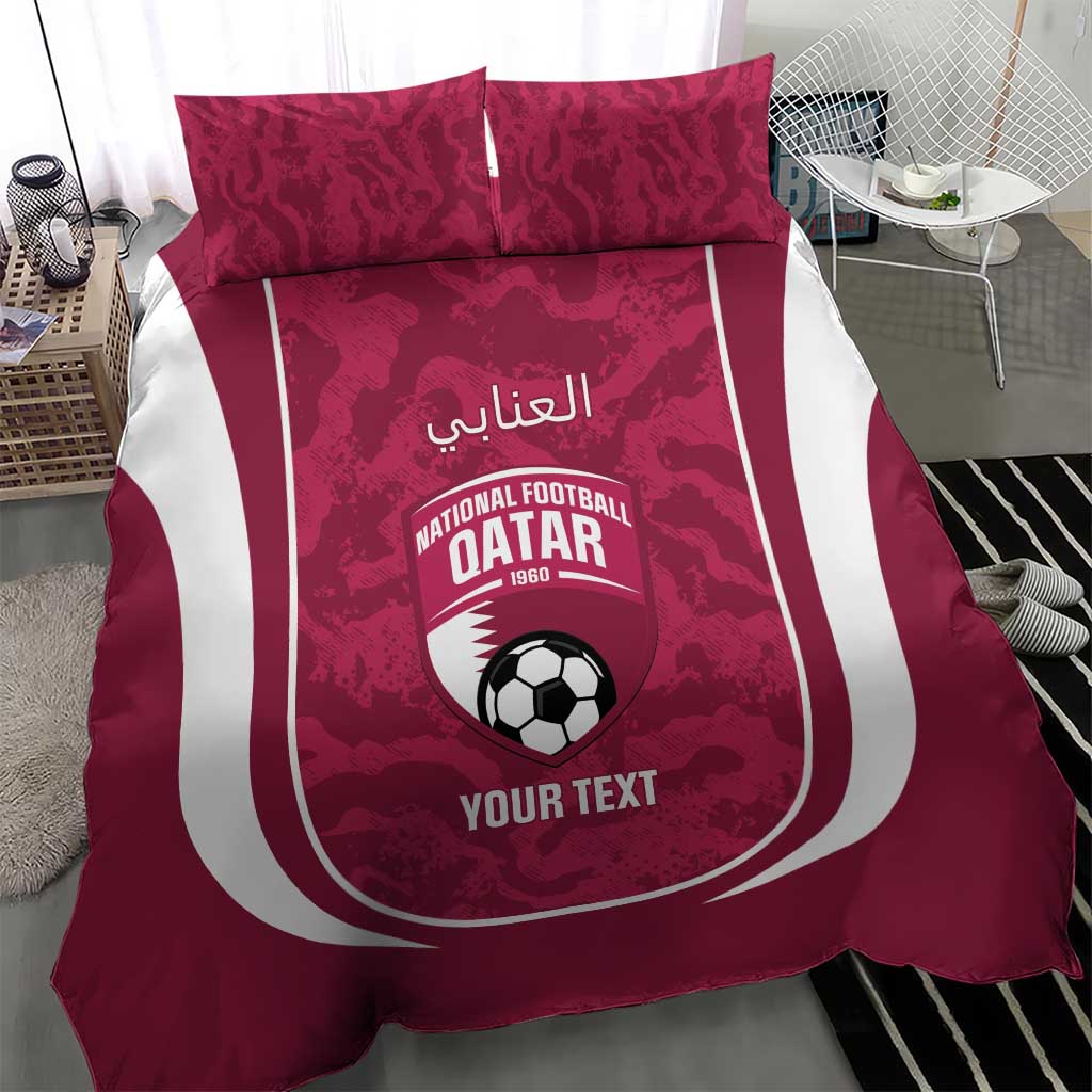 Custom Qatar Football Bedding Set 2026 Come On The Maroons - Wonder Print Shop