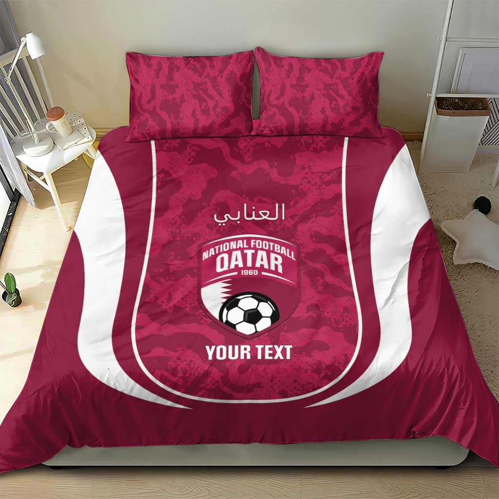 Custom Qatar Football Bedding Set 2026 Come On The Maroons - Wonder Print Shop