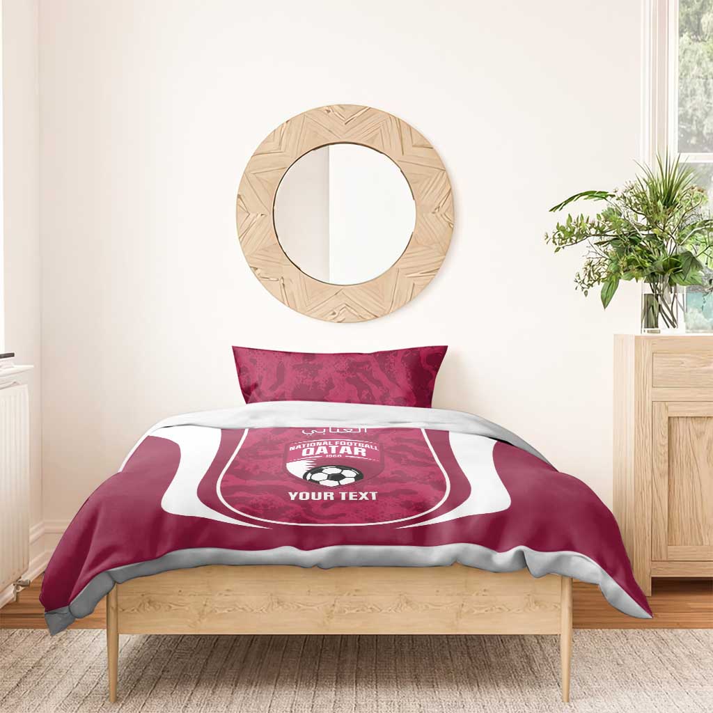 Custom Qatar Football Bedding Set 2026 Come On The Maroons - Wonder Print Shop
