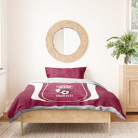 Custom Qatar Football Bedding Set 2026 Come On The Maroons - Wonder Print Shop