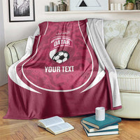 Custom Qatar Football Blanket 2026 Come On The Maroons - Wonder Print Shop