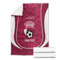 Custom Qatar Football Blanket 2026 Come On The Maroons - Wonder Print Shop
