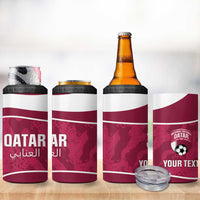 Custom Qatar Football 4 in 1 Can Cooler Tumbler 2026 Come On The Maroons - Wonder Print Shop