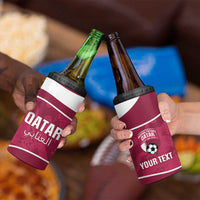 Custom Qatar Football 4 in 1 Can Cooler Tumbler 2026 Come On The Maroons - Wonder Print Shop