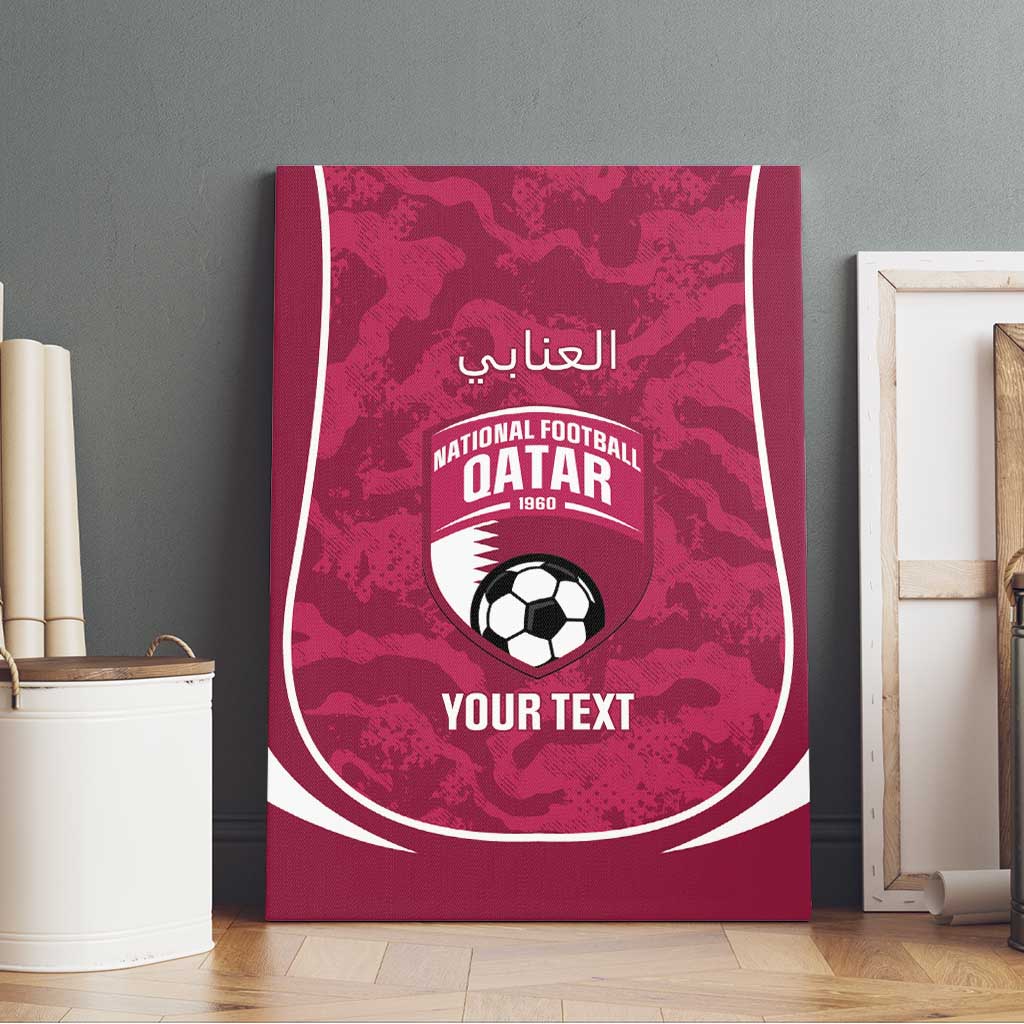 Custom Qatar Football Canvas Wall Art 2026 Come On The Maroons - Wonder Print Shop