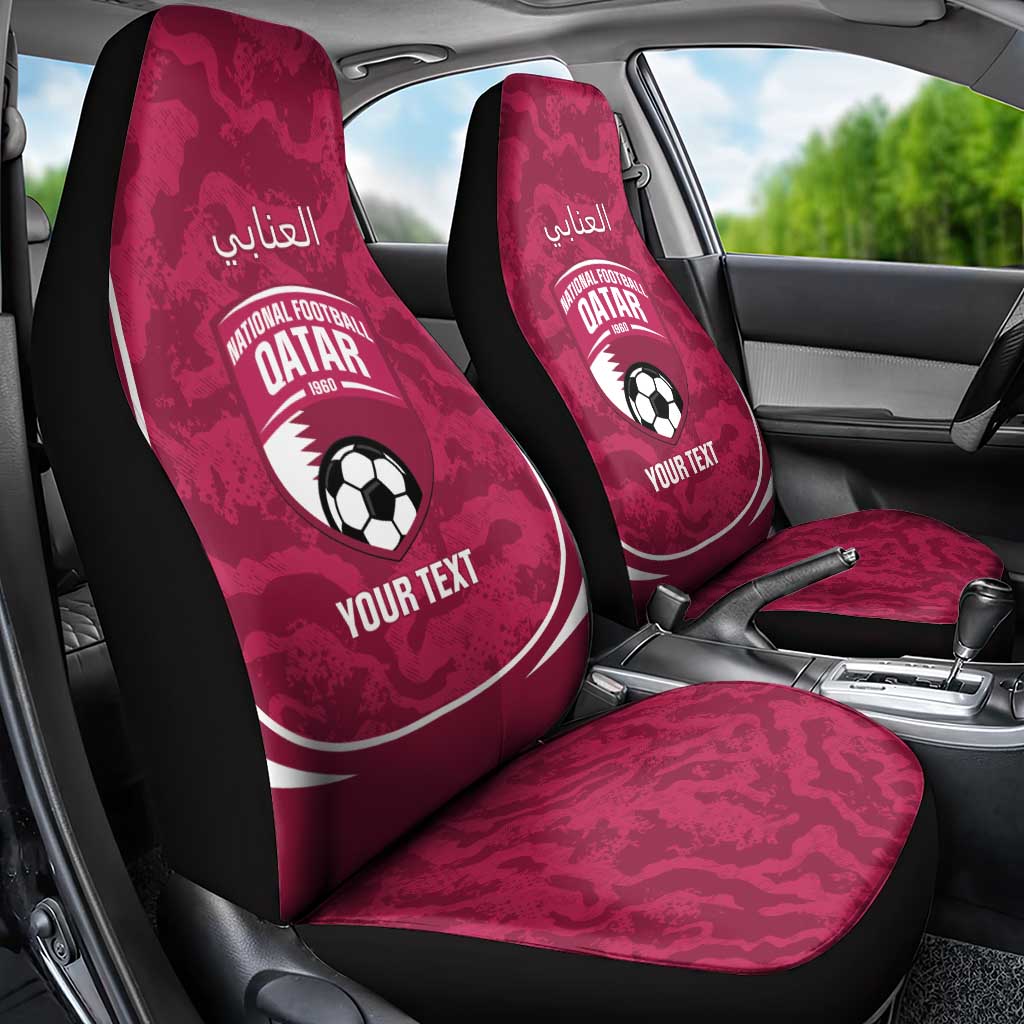 Custom Qatar Football Car Seat Cover 2026 Come On The Maroons - Wonder Print Shop