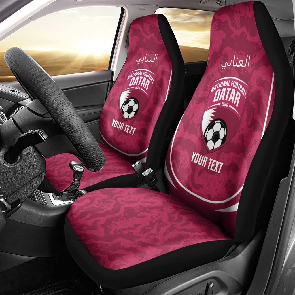 Custom Qatar Football Car Seat Cover 2026 Come On The Maroons - Wonder Print Shop