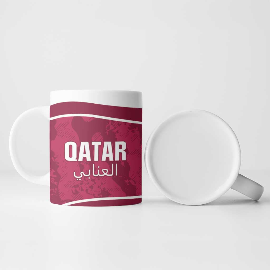 Custom Qatar Football Ceramic Mug 2026 Come On The Maroons - Wonder Print Shop