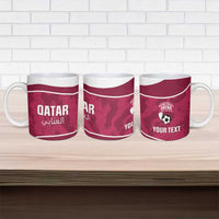 Custom Qatar Football Ceramic Mug 2026 Come On The Maroons - Wonder Print Shop