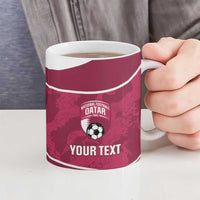 Custom Qatar Football Ceramic Mug 2026 Come On The Maroons - Wonder Print Shop