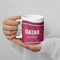 Custom Qatar Football Ceramic Mug 2026 Come On The Maroons - Wonder Print Shop