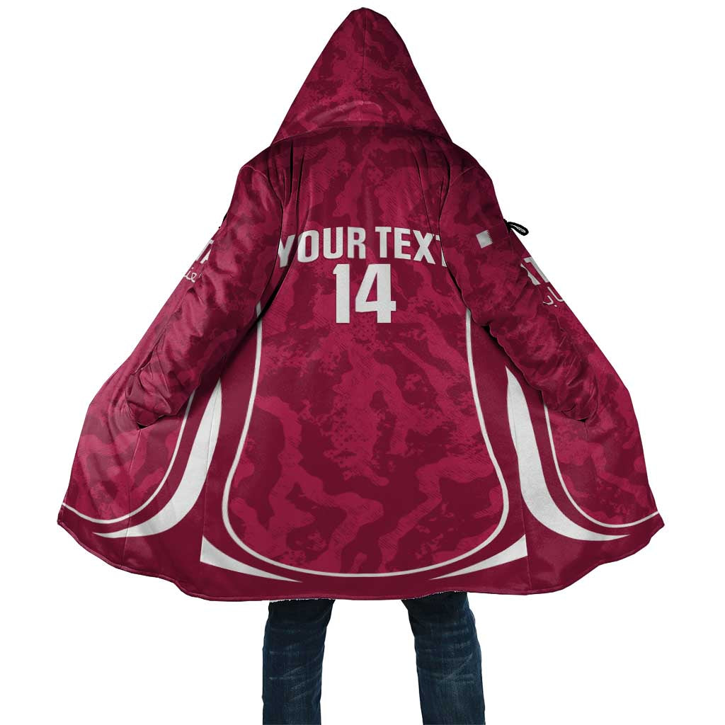 Custom Qatar Football Cloak 2026 Come On The Maroons - Wonder Print Shop