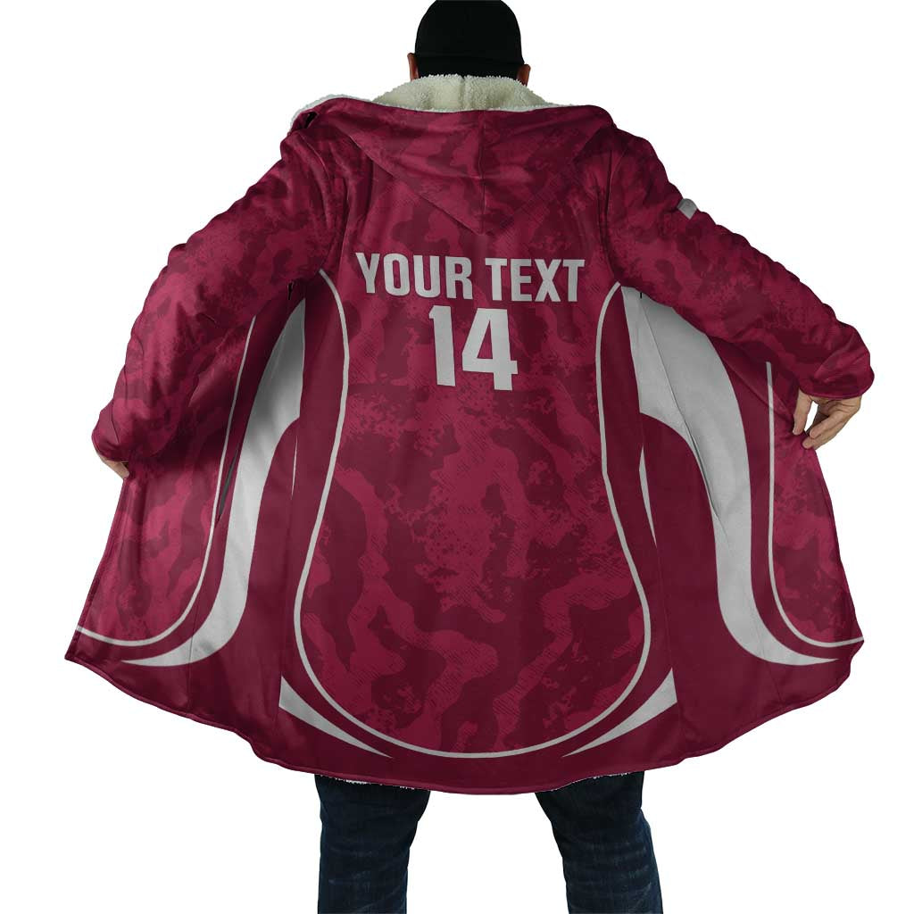 Custom Qatar Football Cloak 2026 Come On The Maroons - Wonder Print Shop