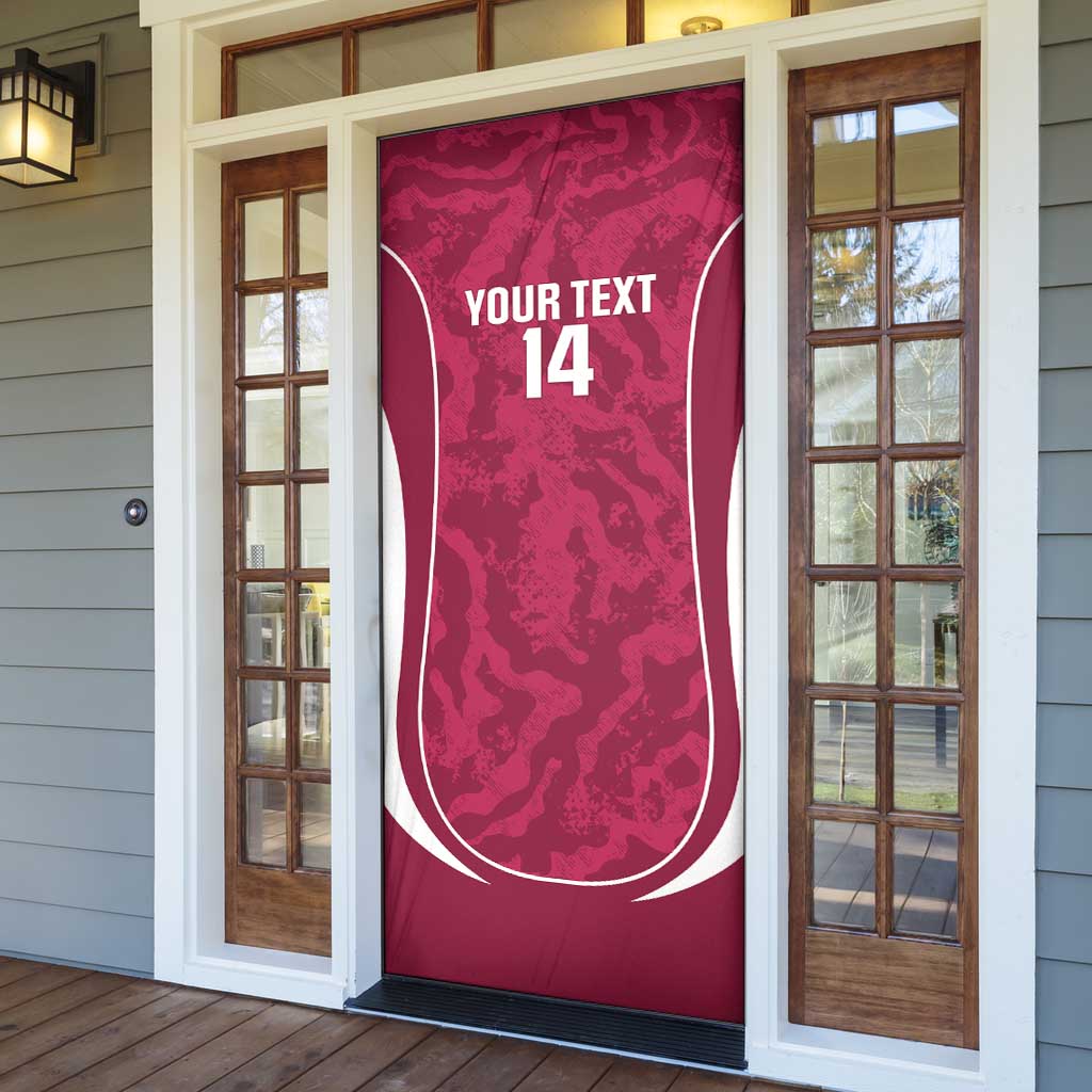 Custom Qatar Football Door Cover 2026 Come On The Maroons - Wonder Print Shop